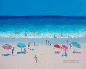 Día de veranos calurosos playa Impresionismo infantil Pinturas al óleo